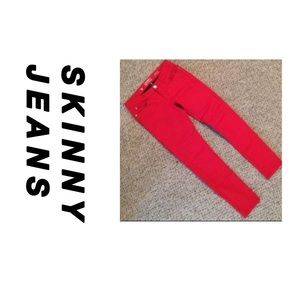 💮Bright red skinny jeans💮