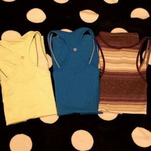 LOT OF LULULEMON TANKS