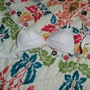 White push up swim top