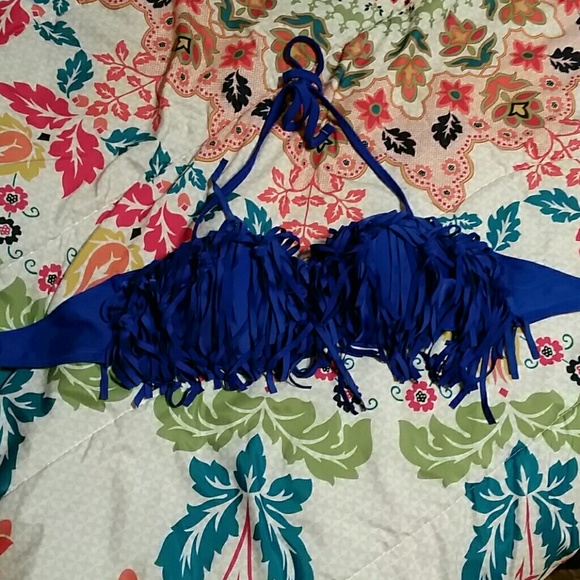 Brand new push up blue swim top