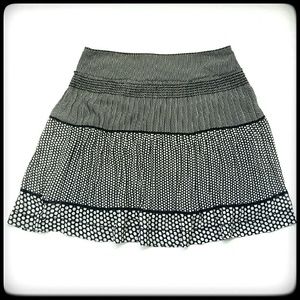Max Studio pleated polka dot skirt