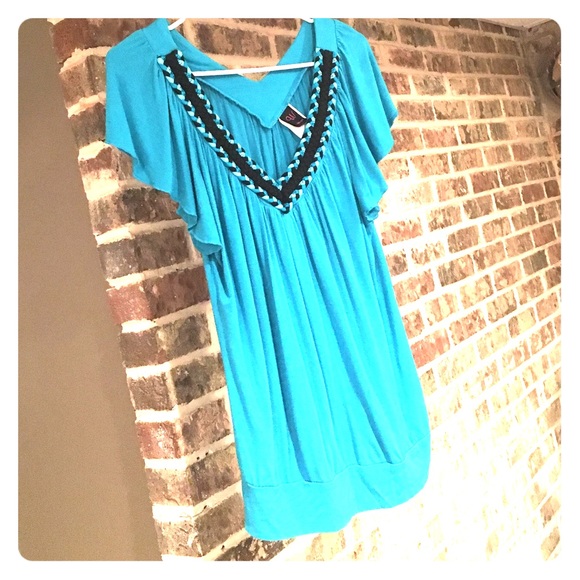 Teal Braided Top