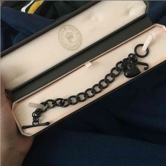 authentic black juicy couture link bracelet