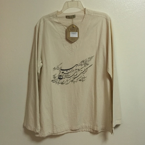 Unique Persian long sleeve have Farsi poem - Picture 1 of 3