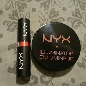 NYX Illuminator and Matte Lipstick