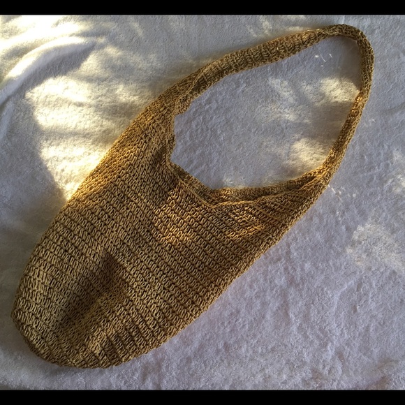 Crochet hobo bag