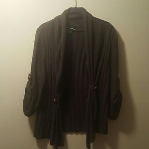 Love by Design open gray cardigan sweater L