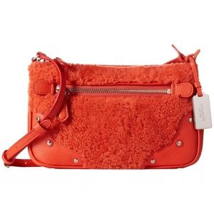 NEW COACH SM RYDER POCHETTE W/dust bag in ORANGE!!