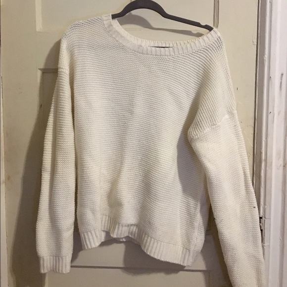 White crochet sweater