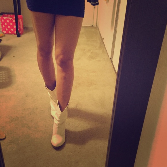White cow boy boots