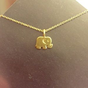 dogeared elephant charm necklace