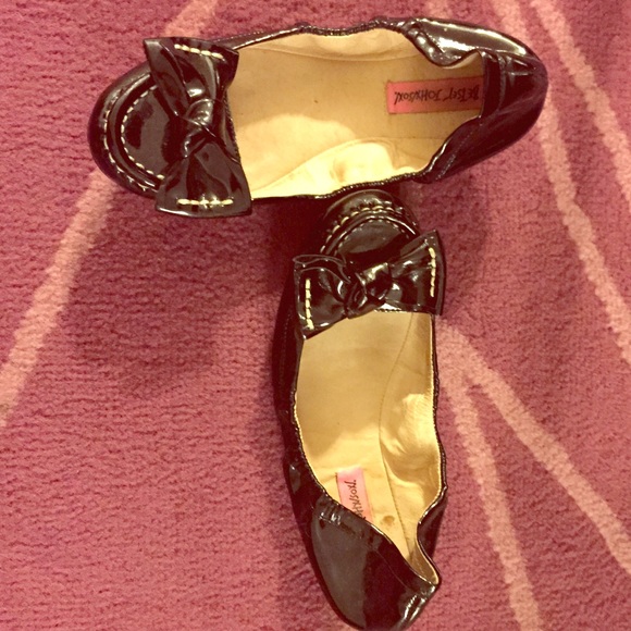 Black with bow Betsy Johnson flats.