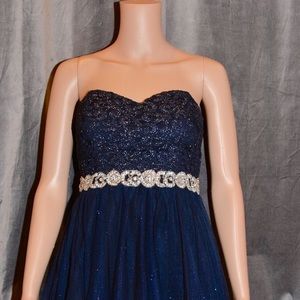 Navy Formal Homecoming Dress