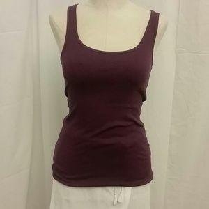 Eddie Bauer Long Ribbed Purple Tank Top XS