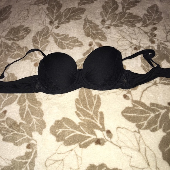 Black bra with lace detail