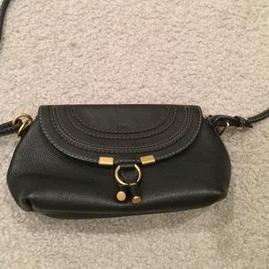 Chloe Marcie pochette. Black pre wrinkled bag