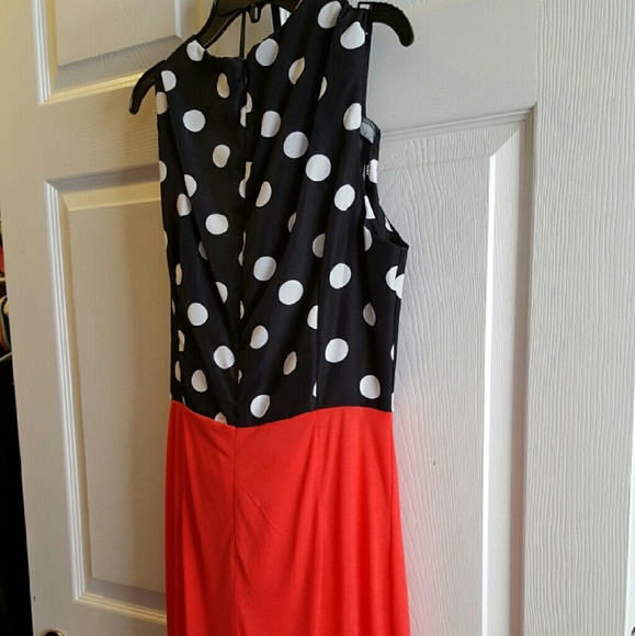 RED & BLACK DRESS - Picture 2 of 3