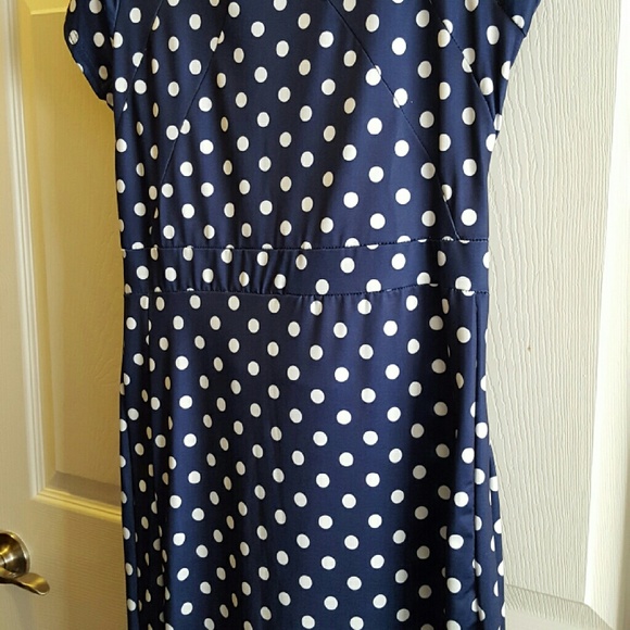 NAVY POKER DOTS