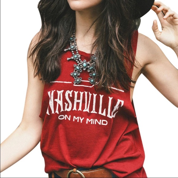 Boutique Tops - Price FIRM. NWT!  "Nashville on my mind" Tank. ❤️