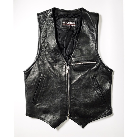 Cool biker leather vest. Vintage & super stylish!
