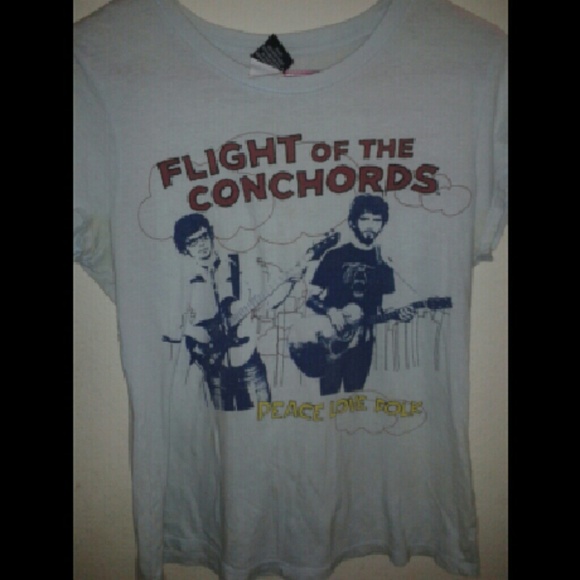 Flights of the Conchords shirt. Peace, Love, Folk