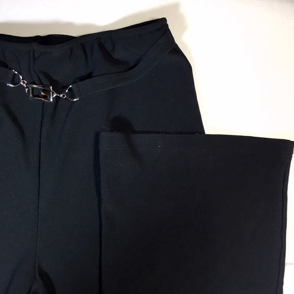 Black Elastic Waist Dress Pants