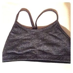 Herringbone Heather gray power y lululemon bra