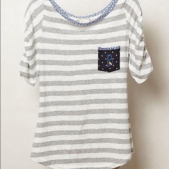 Anthropologie Here and There Monogramed B XS