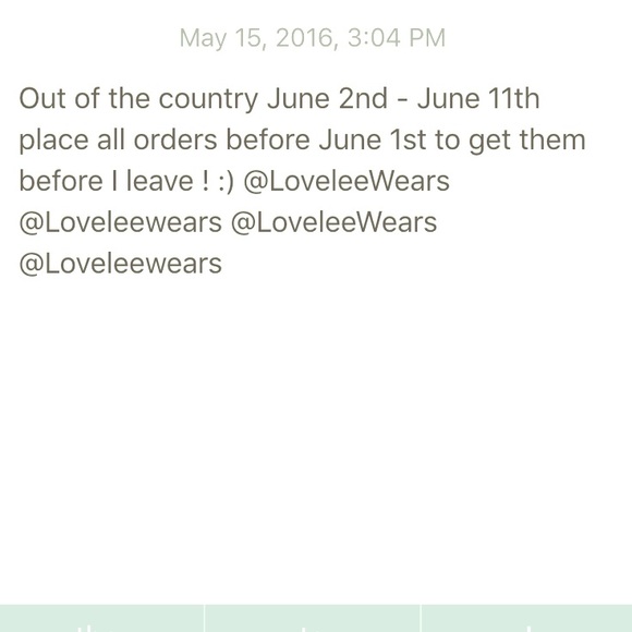 Shop before I leave for Vacation
