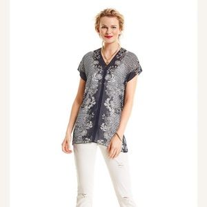 Navy Sheer Yacht Top Tunic
