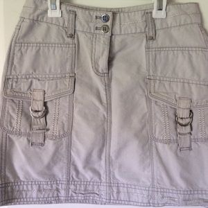 Gray mini skirt. WHBM.