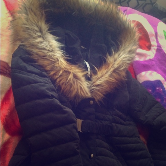 Express fur hooded jacket