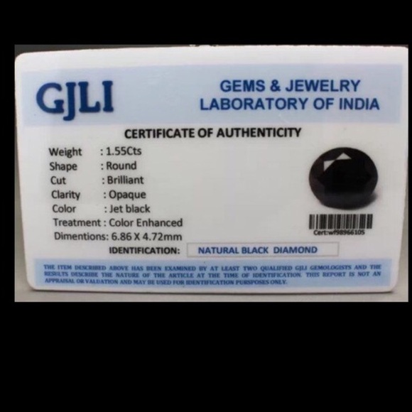 Genuine 1.55ct Black Diamond Wolf Pendent - Picture 3 of 3