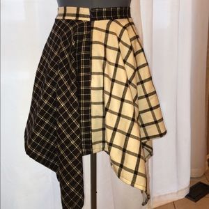 ADORABLE! Mixed pattern flannel skirt! 2 in stock!
