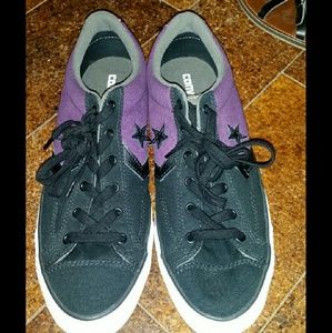 Purple and Black Converse All Stars