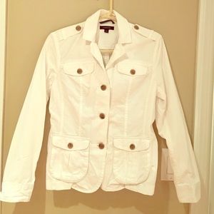 Lands end white field jacket
