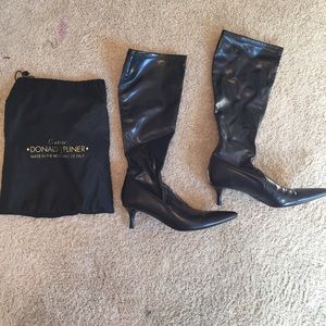 Donald J. Pliner designer leather heel point boot