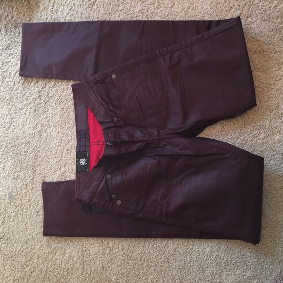 Rock & Republic red pleather NWT skinny jeans - Picture 1 of 3