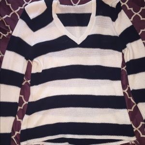 Stripped Hooded Sweater