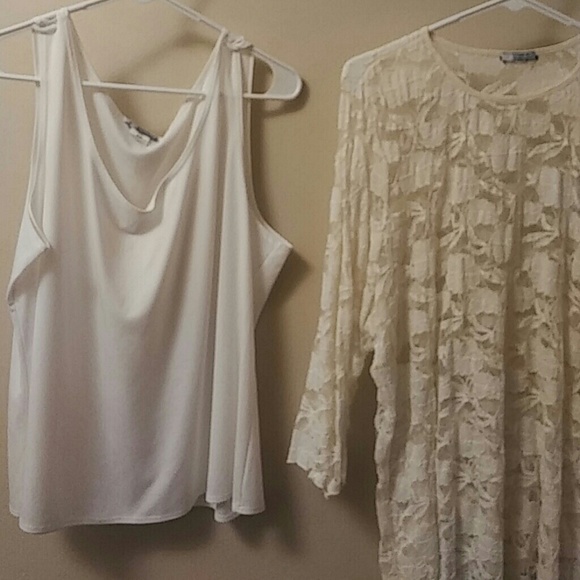 Two Piece Top 18/20 Cami and See Through 3/4 Sleev