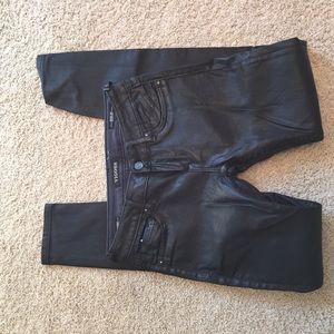 Vigoss black pleather skinny jeans