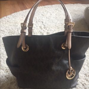 Brown Michael Kors Signature Tote