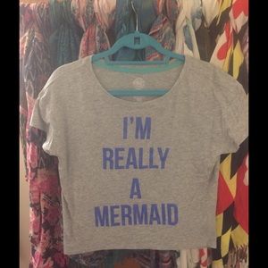 I'm really a mermaid crop t-shirt