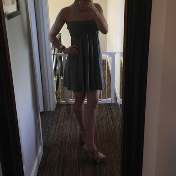 Gray cotton dress or swimsuit cover