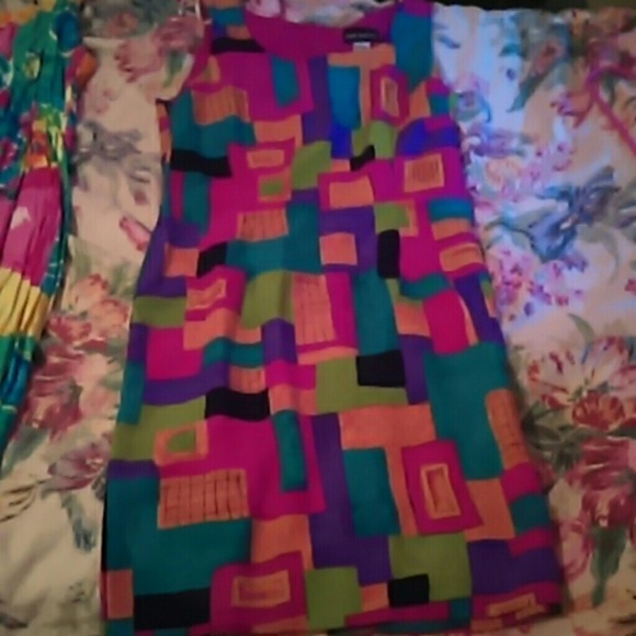 John Roberts Multicolored Sleeveless Dress - Picture 2 of 2
