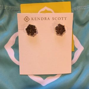 Kendra Scott Gold Logan Bronze Druzy Earrings