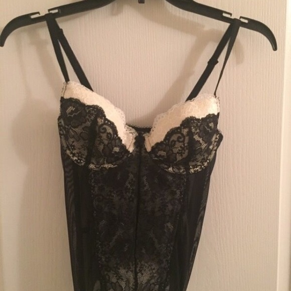 Black & White Lace Corset Top
