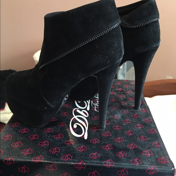 Black zipper booties