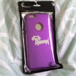 Purple dachshund iPhone 6/6s plus case