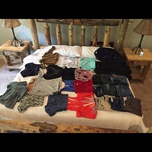 Summer dresses, tanks, shirts, shorts, jeans..